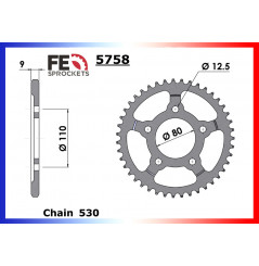 Kit Chaine Moto FE pour Triumph 750 Daytona (91-95)
