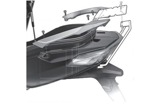 Support Top Case Shad pour SYM Joymax 250i (13-21)