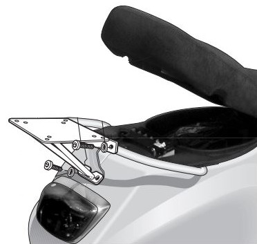 Support Top Case Shad pour Piaggio LX 125 (05-14)