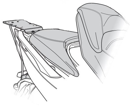 Support Top Case Shad pour Kymco Xciting 400S (18-22)