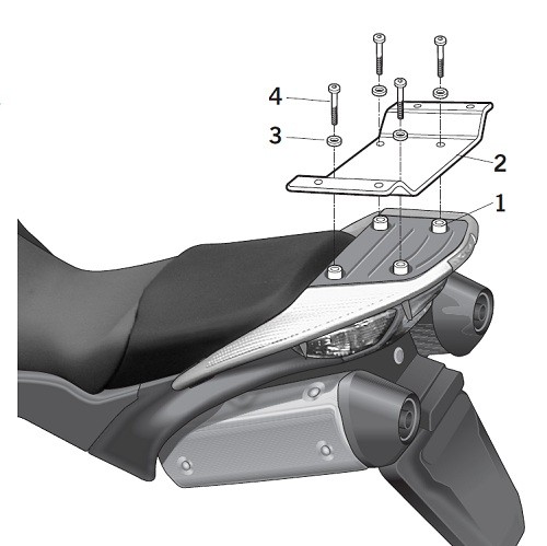 Support Top Case Shad pour Varadero 1000 (07-13)