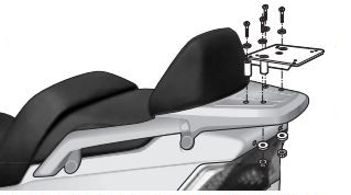 Support Top Case Shad pour Daelim S2 250 (06-17)