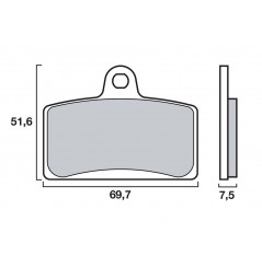 Plaquette de frein Avant Brembo 07GR72SA - Syntérisé Route