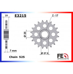 Kit Chaine Moto FE pour BMW F800 R (09-19) Vis Ø8.5