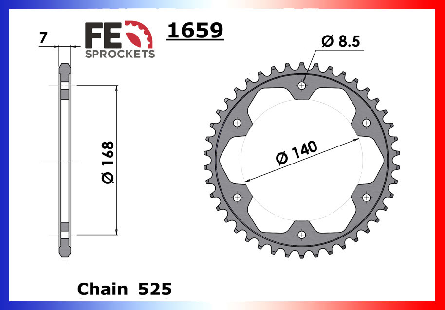 Kit Chaine Moto FE pour BMW F800 R (09-19) Vis Ø8.5