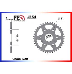 Kit Chaine Moto FE pour Aprilia Classic 125 (95-02)