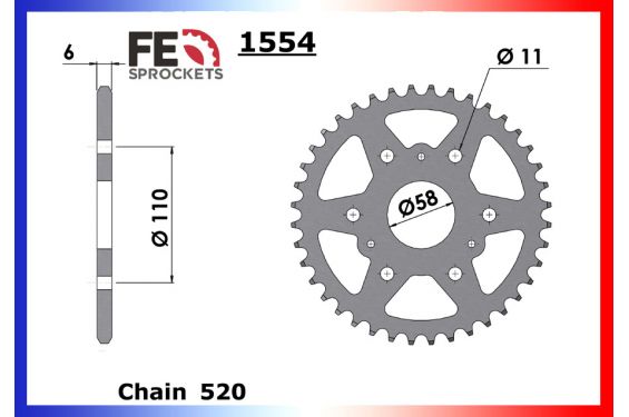 Kit Chaine Moto FE pour Aprilia Classic 125 (95-02) Kit Chaine Moto FE pour Aprilia Classic 125 (95-02)
