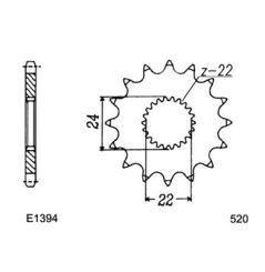 Kit Chaine Moto FE pour Aprilia RX 125 (90-91)