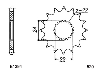 Kit Chaine Moto FE pour Aprilia RX 125 (90-91)