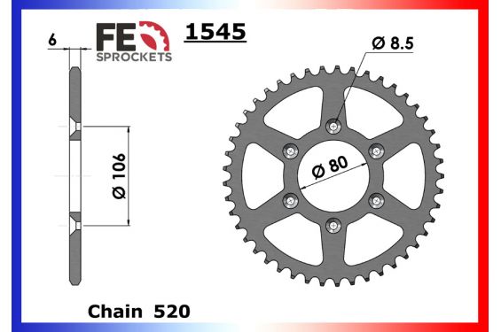 Kit Chaine Moto FE pour Aprilia RX 125 (92-94) Kit Chaine Moto FE pour Aprilia RX 125 (92-94)