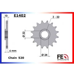 Kit Chaine Moto FE pour Aprilia Pegaso 650 (96-00)