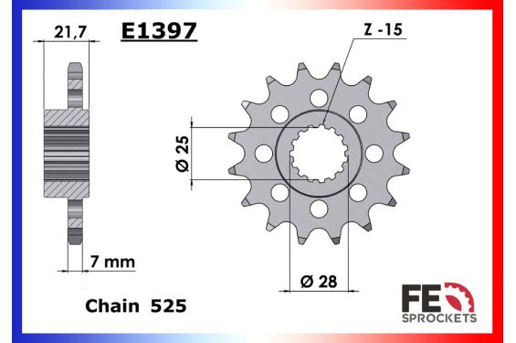 Kit Chaine Moto FE pour Aprilia Caponord 1200 (13-19) Kit Chaine Moto FE pour Aprilia Caponord 1200 (13-19)