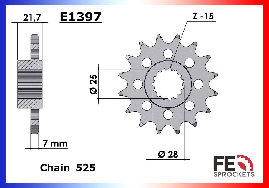 Kit Chaine Moto FE pour Aprilia Caponord 1200 (13-19)