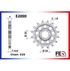 Kit Chaine Moto FE pour Benelli Tre-K 1130 (06-17)