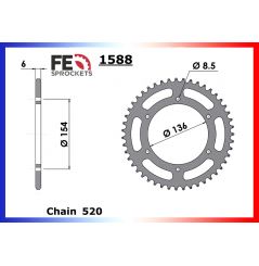 Kit Chaine Moto FE pour BMW G 650 XChallenge (07-10)
