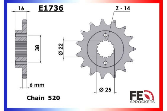 Kit Chaine Moto FE pour Ducati 400 Scrambler Sixty2 (16-21) Kit Chaine Moto FE pour Ducati 400 Scrambler Sixty2 (16-21)