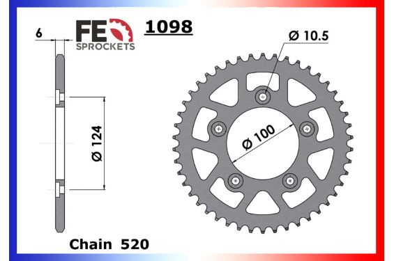 Kit Chaine Moto FE pour Ducati 400 Scrambler Sixty2 (16-21) Kit Chaine Moto FE pour Ducati 400 Scrambler Sixty2 (16-21)