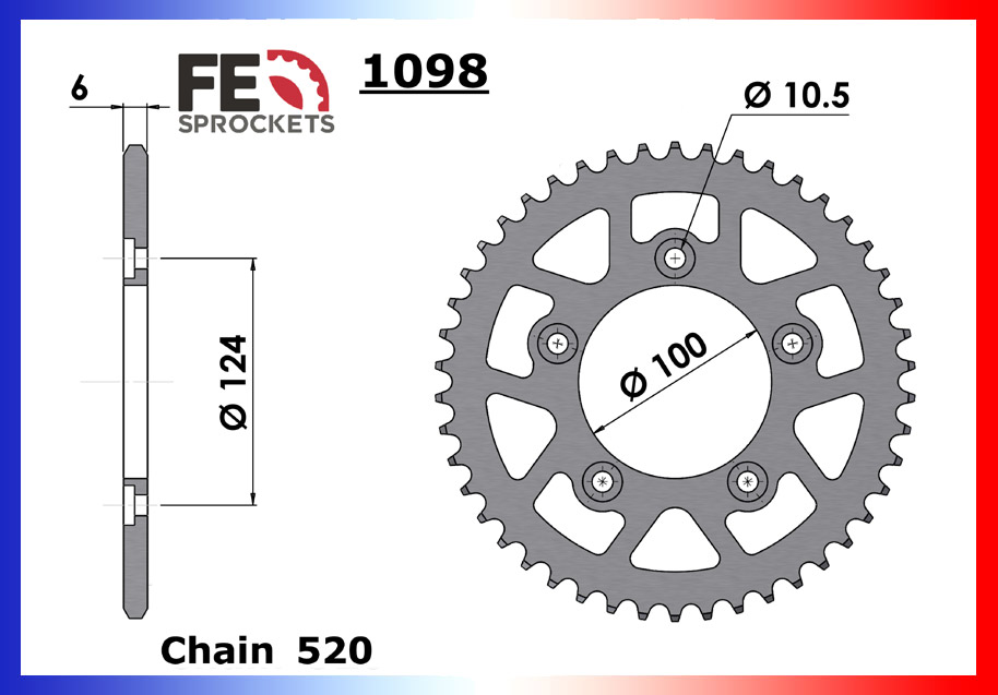 Kit Chaine Moto FE pour Ducati 400 Scrambler Sixty2 (16-21)