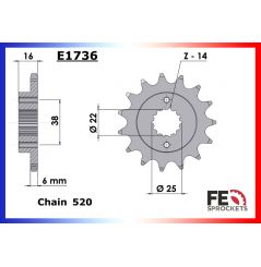 Kit Chaine Moto FE pour Ducati Monster 797 (17-21)
