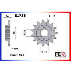 Kit Chaine Moto FE pour Ducati StreetFighter 848 (12-18)