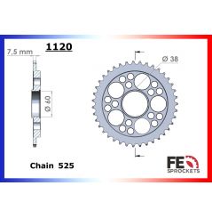 Kit Chaine Moto FE pour Ducati Hyperstrada 939 (16-18)