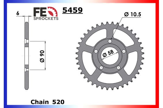 Kit Chaine Moto FE pour Honda NSR 125 R / F (88-93)