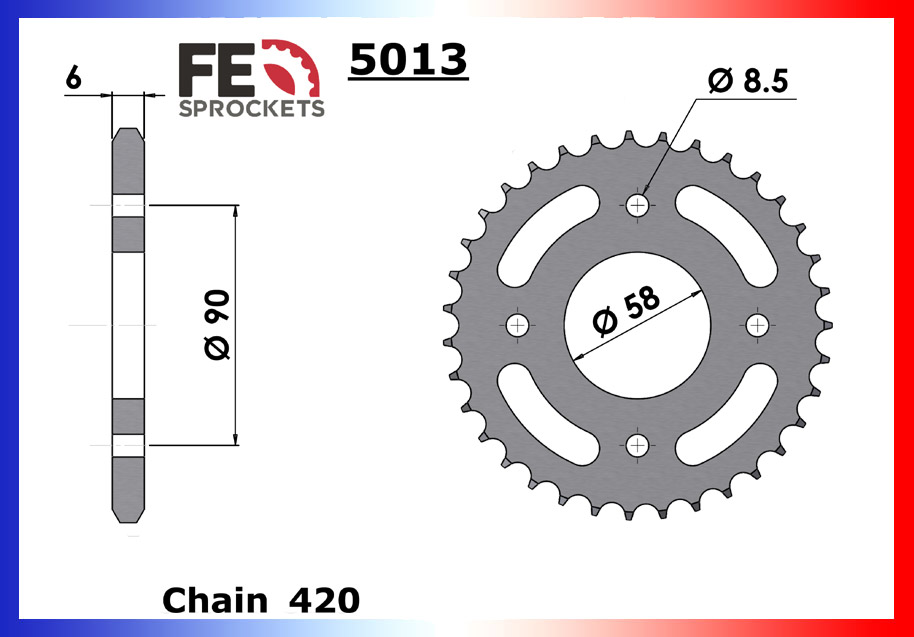 Kit Chaine Moto FE pour Honda MSX 125 (13-21)