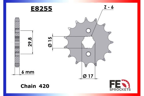 Kit Chaine Moto FE pour Honda MSX 125 (13-21)