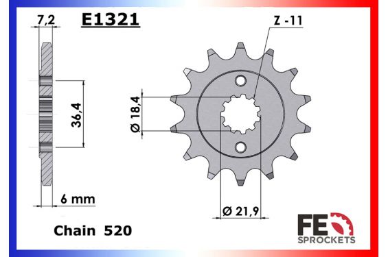 Kit Chaine Moto FE pour Honda CBR 250 R (11-14)