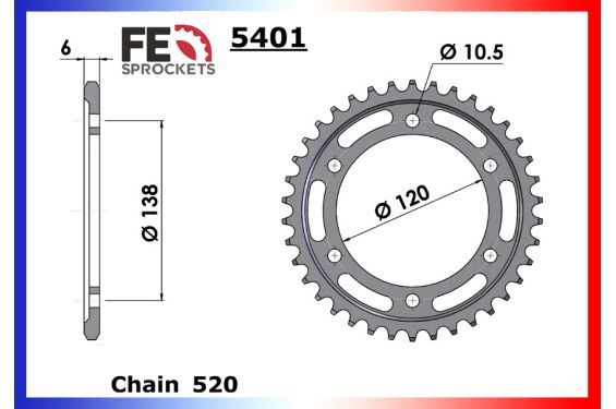 Kit Chaine Moto FE pour Honda CBR 300 R (14-19)