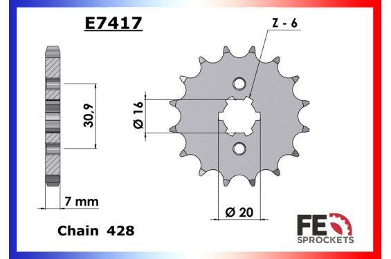 Kit Chaine Moto FE pour Kawasaki Eliminator 125 (98-09)