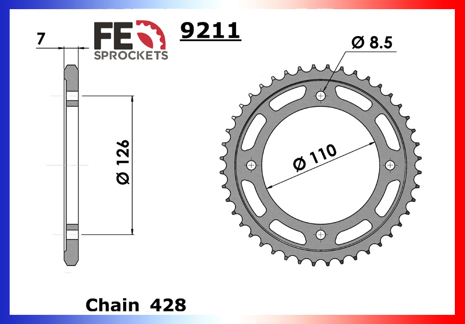 Kit Chaine Moto FE pour Kawasaki KLX 125 D-Tracker (10-13)