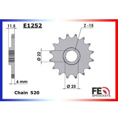 Kit Chaine Moto FE pour KTM SMC 690 (07-22)