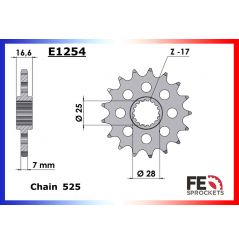 Kit Chaine Moto FE pour KTM 1190 RC8 / RC8R (11-15)