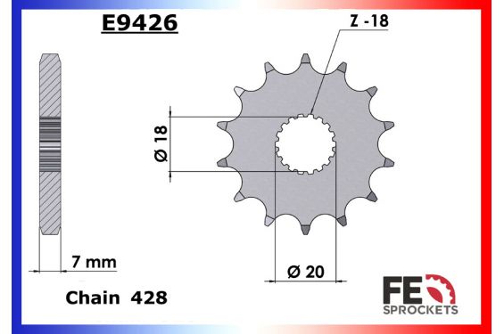 Kit Chaine Moto FE pour Suzuki GN 125 (82-95)