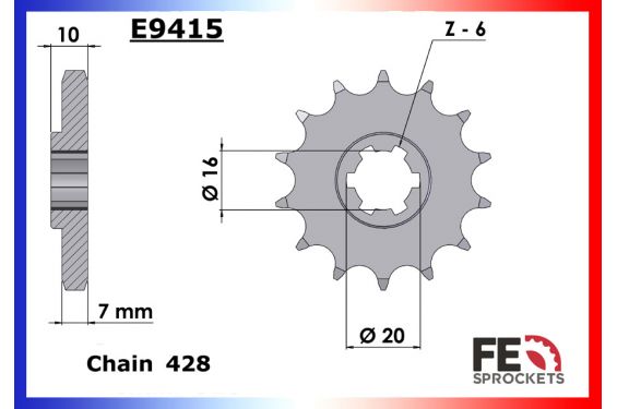 Kit Chaine Moto FE pour Suzuki Marauder 125 (98-13) Kit Chaine Moto FE pour Suzuki Marauder 125 (98-13)