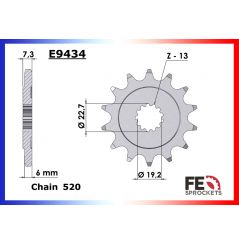 Kit Chaine Moto FE pour Suzuki TU 250 X Volty (97-01)
