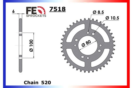 Kit Chaine Moto FE pour Suzuki TU 250 X Volty (97-01)