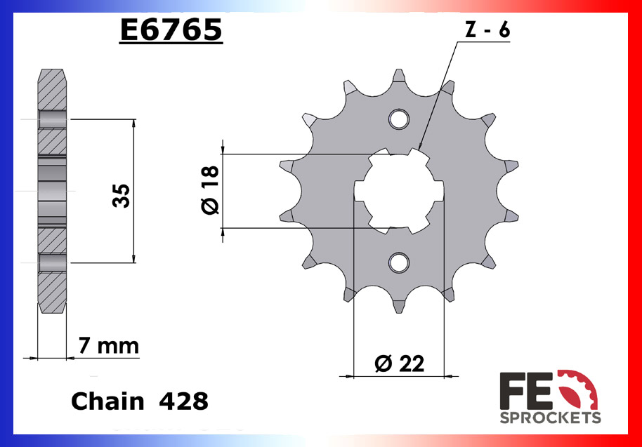 Kit Chaine Moto FE pour Yamaha TW 125 (98-02)