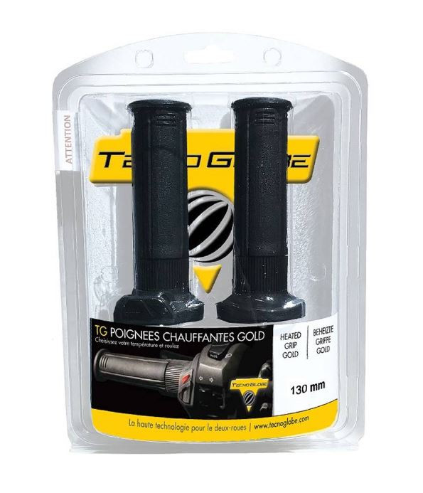 Poignées Chauffantes Moto Tecno Globe GOLD 130mm