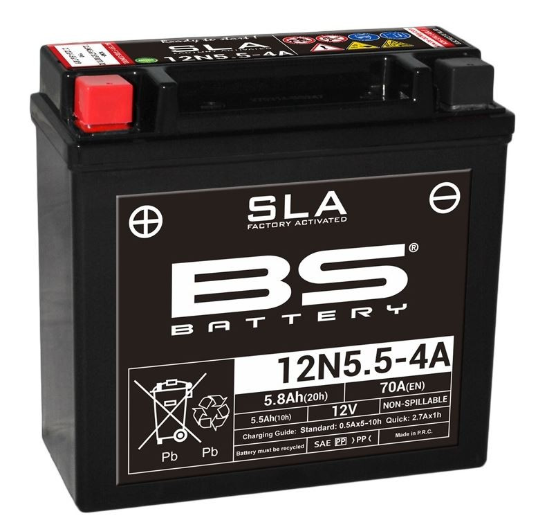 Batterie Moto BS 12N5.5-4A SLA