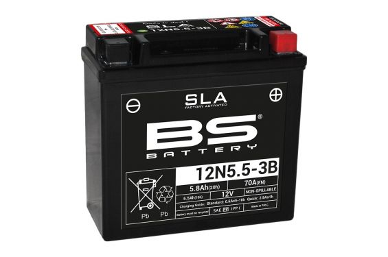 Batterie Moto BS SLA 12N5.5 - 3B Batterie Moto BS SLA 12N5.5 - 3B