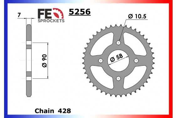 Kit Chaine Moto FE pour Honda CB 125 F (14-16) Kit Chaine Moto FE pour Honda CB 125 F (14-16)