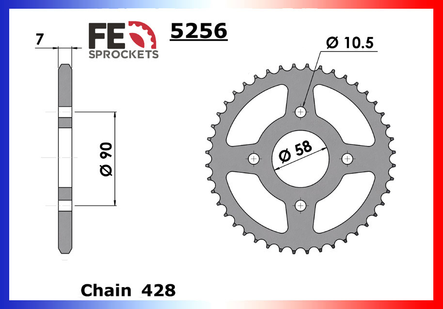 Kit Chaine Moto FE pour Honda CB 125 F (14-16)