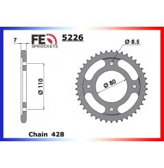 Kit Chaine Moto FE pour Honda CBF 125 (09-16)