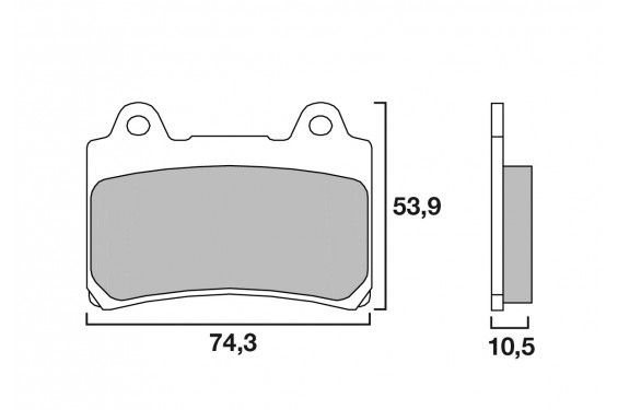 Plaquette de frein Arrière Brembo 07YA17SA - Syntérisé Route Plaquette de frein Arrière Brembo 07YA17SA - Syntérisé Route