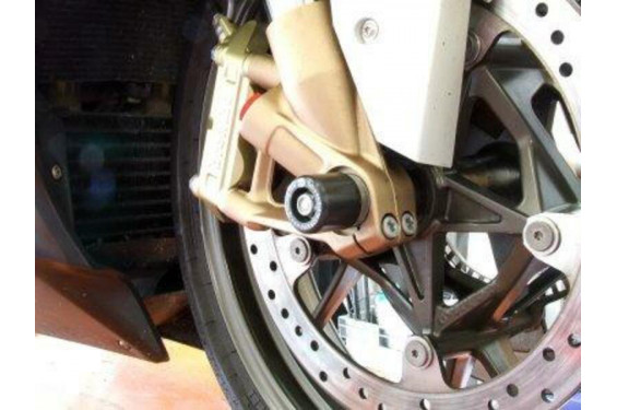 Roulettes de protection de fourche R&G pour BMW S100RR HP4 (09-23) - FP0093BK Roulettes de protection de fourche R&G pour BMW S100RR HP4 (09-23) - FP0093BK