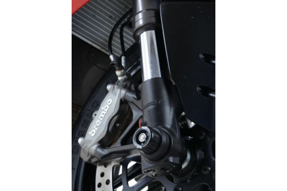Roulettes de protection de fourche R&G pour Panigale V4 (18-24) - FP0171BK Roulettes de protection de fourche R&G pour Panigale V4 (18-24) - FP0171BK