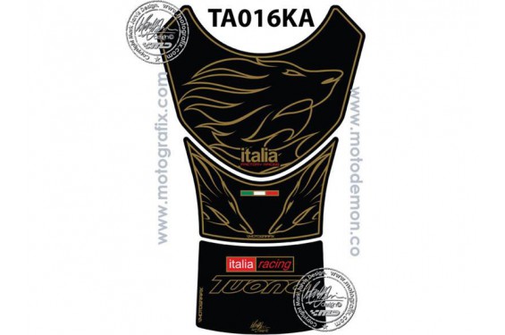 Protection de Réservoir Moto Noir - Or pour APRILIA Tuono 1000 (02-10)