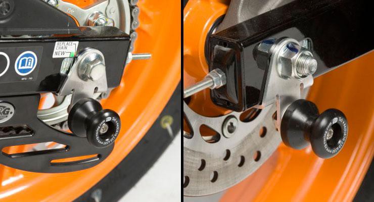 Pions / Diabolo de levage déporté racing R&G pour CBR125R (11-16) - CR0037BK